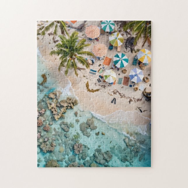 Rompecabezas de Playa Tropical (Vertical)