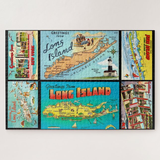 Rompecabezas de postal de Long Island 20x30 (Horizontal)