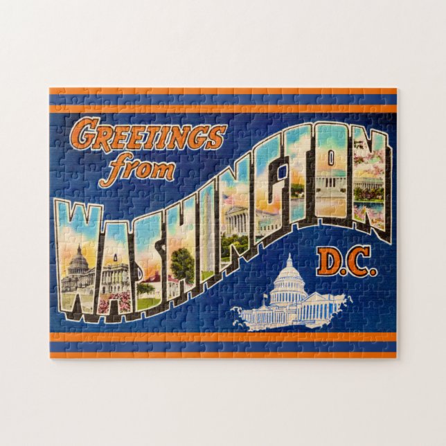 Rompecabezas de postal de Washington DC (Horizontal)