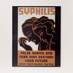 Rompecabezas de Póster Antiguo de Sífilis Salud Pú