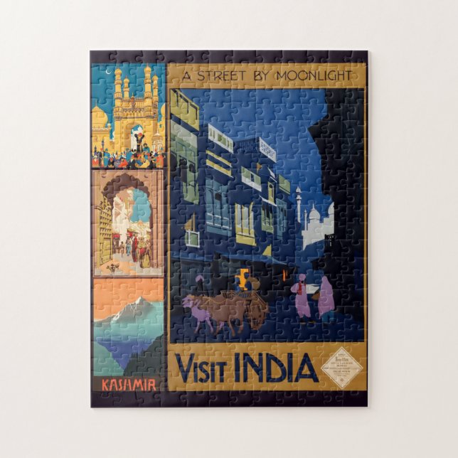 Rompecabezas de póster de viaje de la India (Vertical)