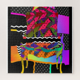 Rompecabezas de puntos de chevron de sillón fácil 