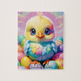 Rompecabezas de Rainbow Easter Chick 2025