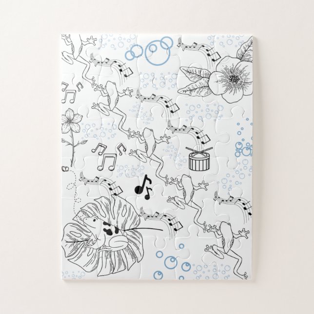 Rompecabezas de rana de artista (Vertical)