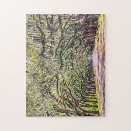 Rompecabezas de recuerdo de Wormsloe Savannah Oaks