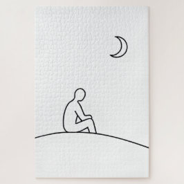 Rompecabezas de reflexión nocturna minimalista