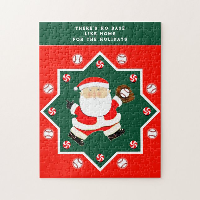Rompecabezas de regalos de vacaciones de béisbol (Vertical)