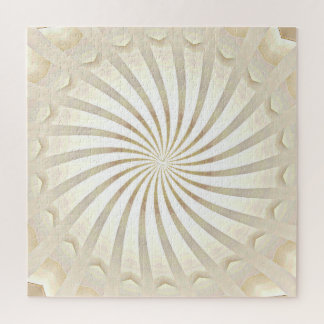 Rompecabezas de remolino beige crema