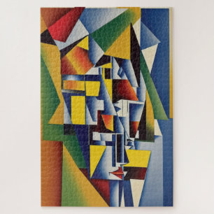 Rompecabezas de retrato cubista abstracto