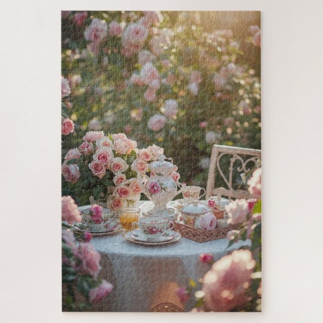 Rompecabezas de Rincón de Lectura Floral (Vertical)