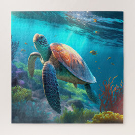 Rompecabezas de rompecabezas de tortuga hecha de m