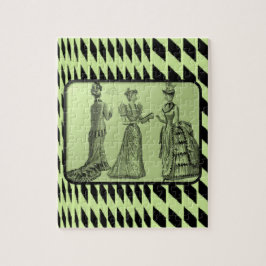 rompecabezas de rompecabezas verde vintage