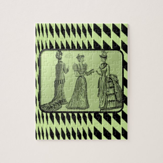 rompecabezas de rompecabezas verde vintage (Vertical)