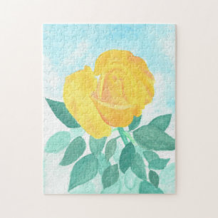 Rompecabezas de rosa amarillo