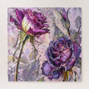 Rompecabezas de Rosas Purpúreas