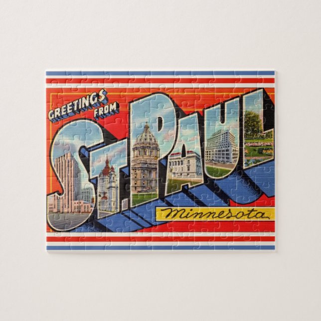 Rompecabezas de San Pablo Minnesota Jigsaw (Horizontal)