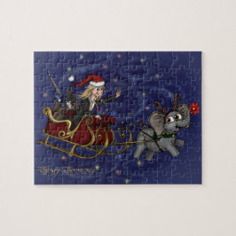 Rompecabezas de Santa Chris y Wilbur Sleigh