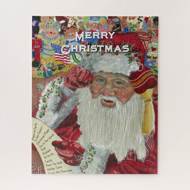 Rompecabezas de Santa Jigsaw "Verificando dos vece (Vertical)