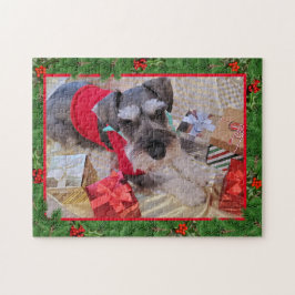 Rompecabezas de Santa Schnauzer Jigsaw