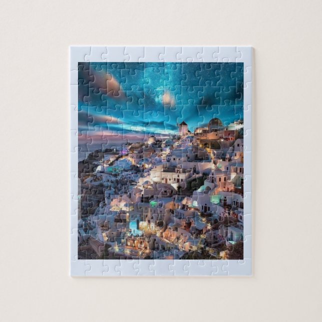 Rompecabezas de Santorini Grecia (Vertical)