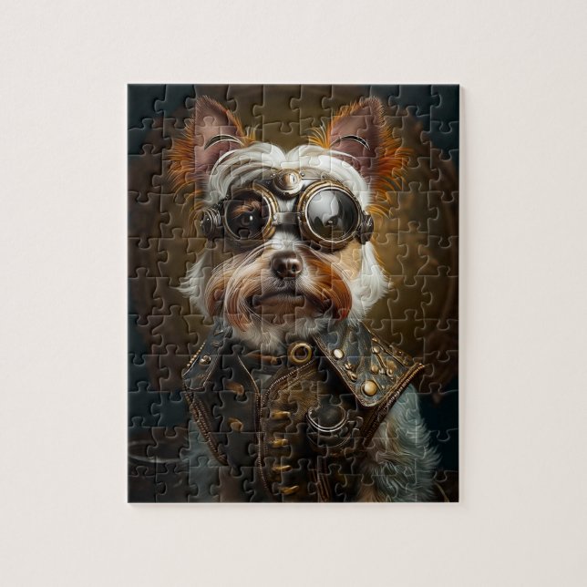 Rompecabezas de Steampunk Yorkie (Vertical)