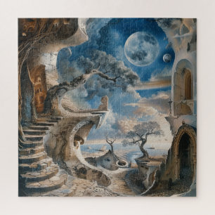 Rompecabezas de surrealismo al acuarela