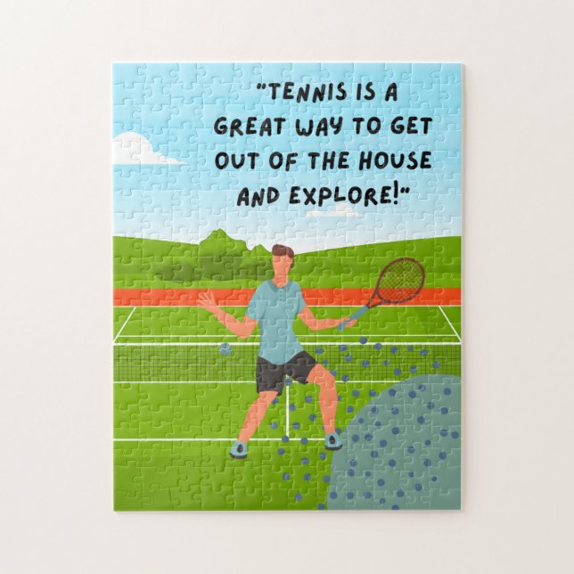 Rompecabezas de tenis para jugador (Vertical)