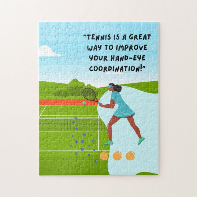 Rompecabezas de tenis para jugador (Vertical)