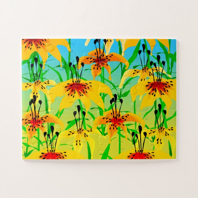 Rompecabezas de Tiger Lilies (Horizontal)