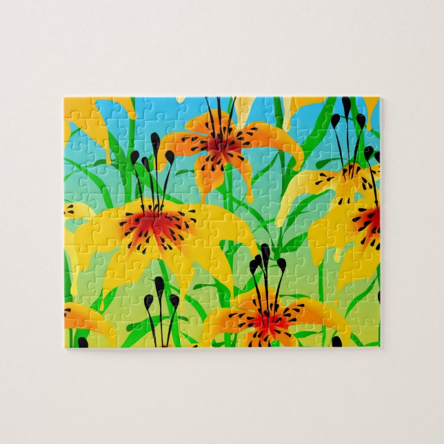 Rompecabezas de Tiger Lilies Jigsaw (Horizontal)