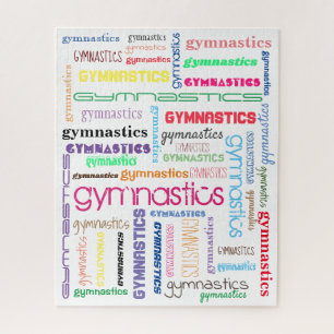 Rompecabezas de tipografía de gimnasia