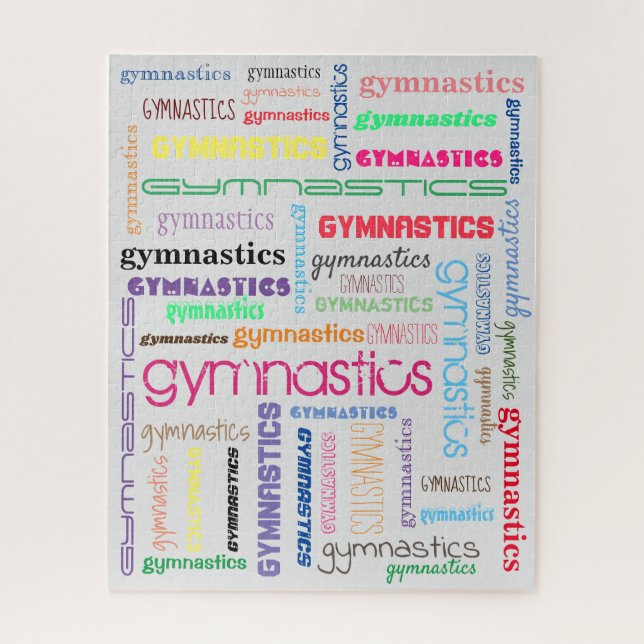 Rompecabezas de tipografía de gimnasia (Vertical)