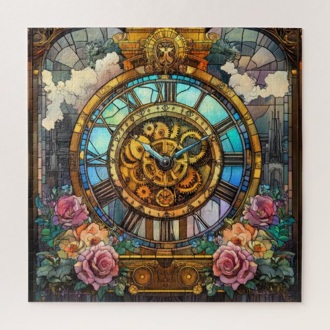 Rompecabezas de Torre de Reloj Steampunk (Vertical)