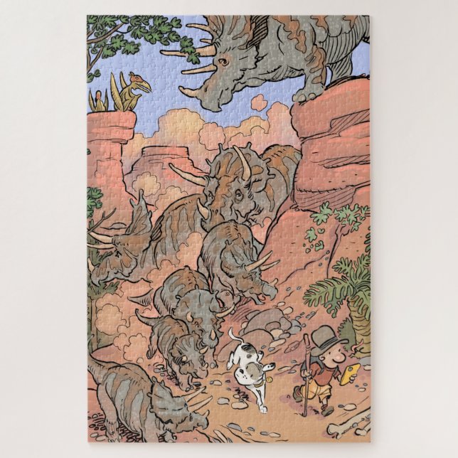 Rompecabezas de triceratops (Vertical)