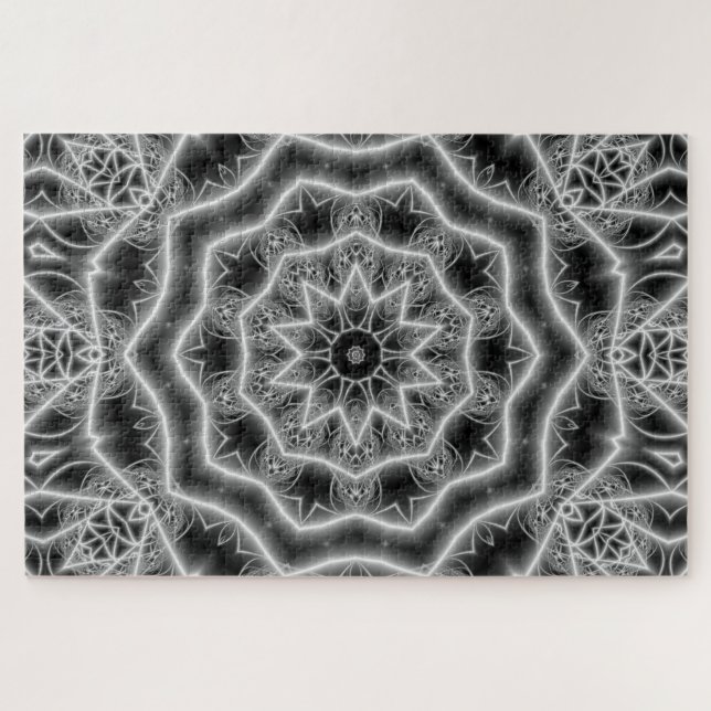 rompecabezas de tulipanes en blanco y negro (Horizontal)