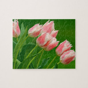 Rompecabezas de Tulipanes Rosados