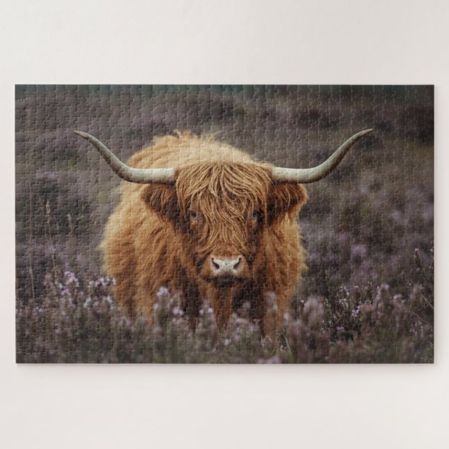 Rompecabezas de Vaca de las Tierras Altas (Horizontal)