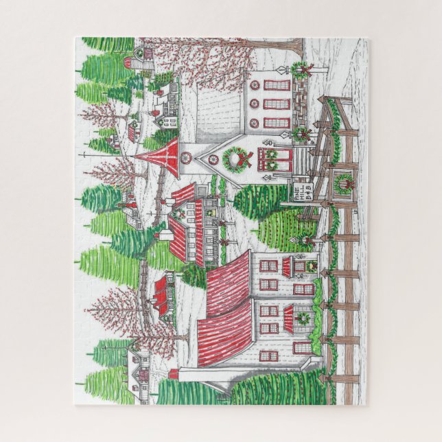 Rompecabezas de vacaciones de época con dibujos a  (Vertical)