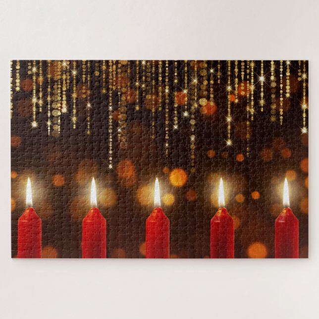Rompecabezas de velas de Navidad (Horizontal)