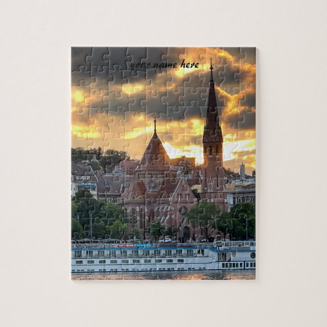 Rompecabezas de viaje personalizado de Budapest (Vertical)