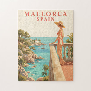 Rompecabezas de viaje vintage de Mallorca España
