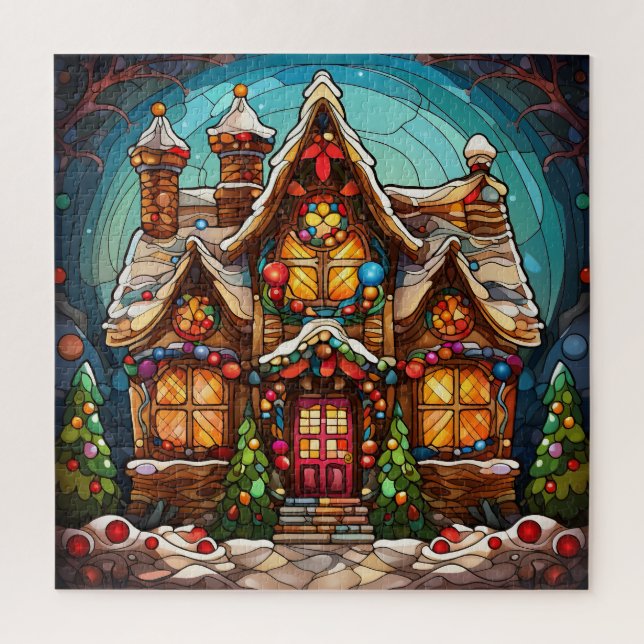 Rompecabezas de vidrio contenido para navidades (Vertical)