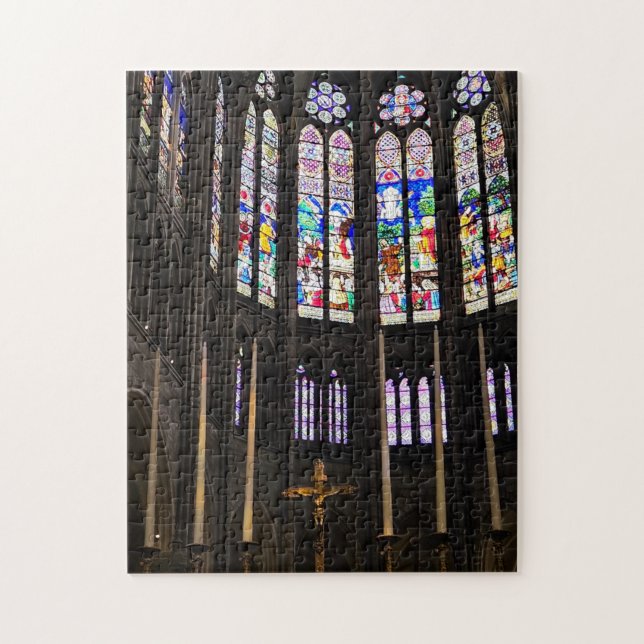 Rompecabezas de Vidrio Teñido Divino, 28 cm x 35 c (Vertical)