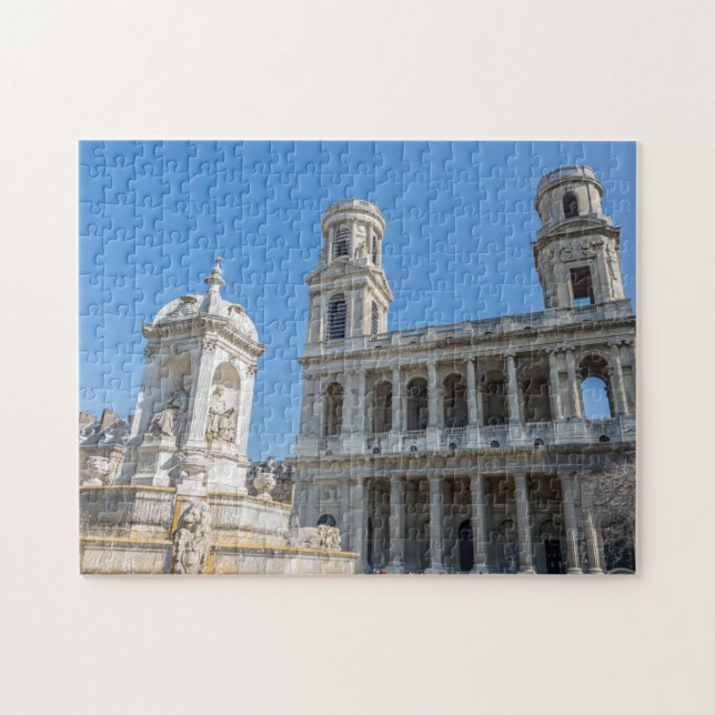 Rompecabezas de vista de la iglesia de Saint Sulpi (Horizontal)