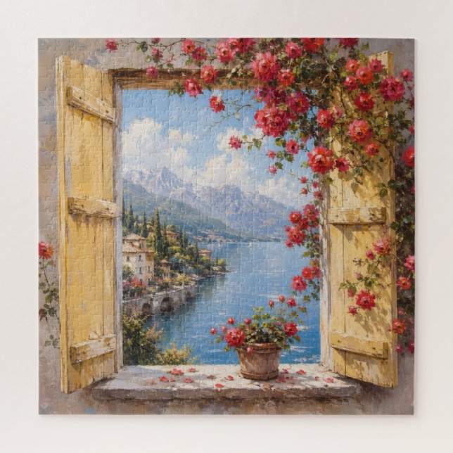 Rompecabezas de Vista de Lago Italiano (Vertical)