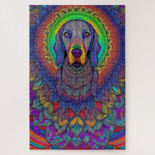 Rompecabezas de Weimaraner Mandala Weimmandala