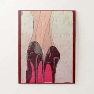 Rompecabezas de zapatos rojos