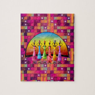 Rompecabezas decorativo africano