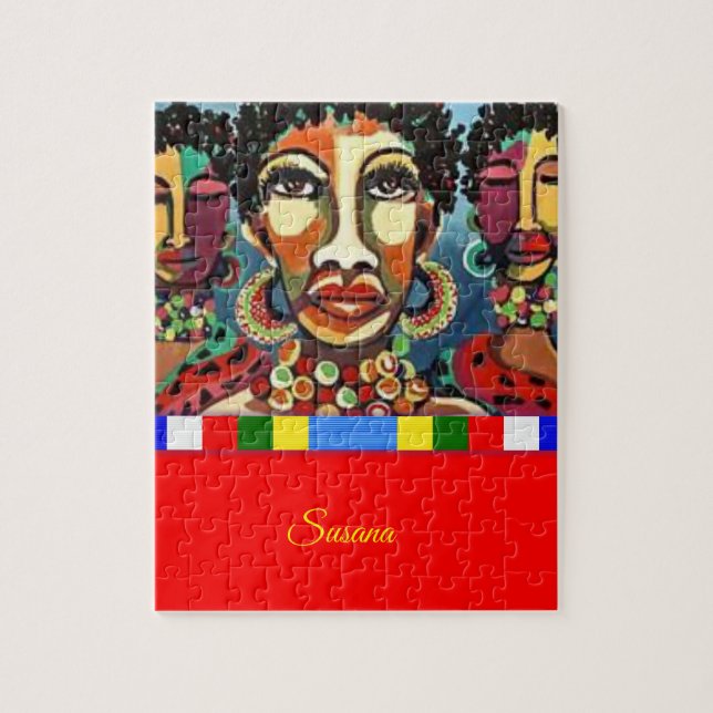 Rompecabezas decorativo africano (Vertical)