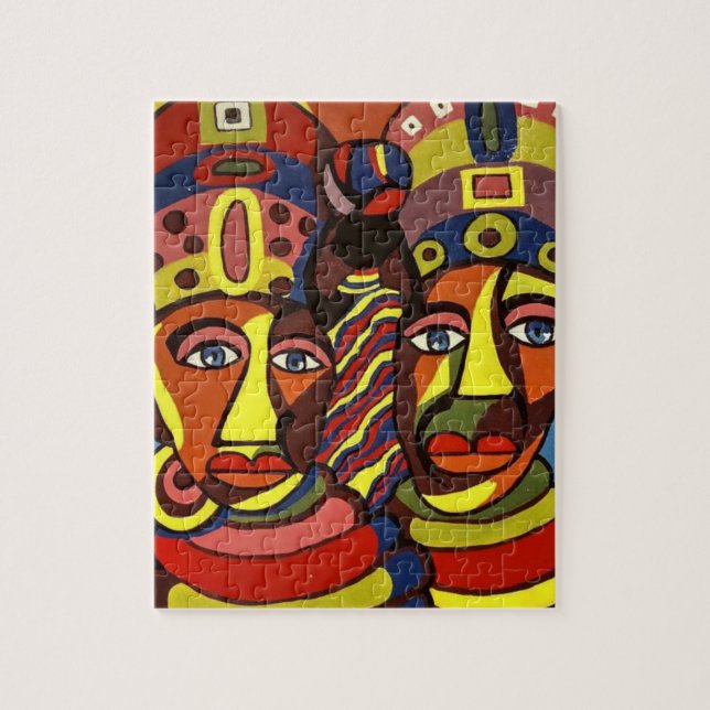 Rompecabezas decorativo africano (Vertical)